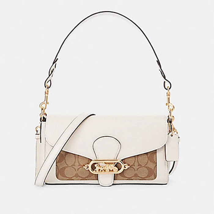 Túi Xách Coach Elle Messenger Signature Canvas Shoulder Bag Màu Trắng
