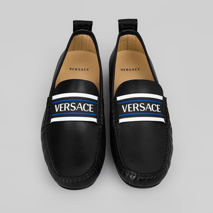 Giày Versace With Logo Mocassin Màu Đen - 2