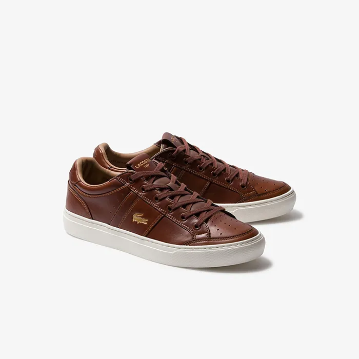 Giày Lacoste Men's Courtline Sneakers Màu Nâu Size 40.5 - Giày - Vua Hàng Hiệu