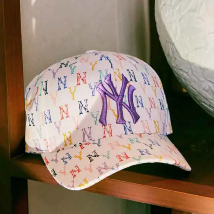 Mũ MLB Monogram Rainbow Structure Ball Cap New York Yankees 32CPFM111-50W