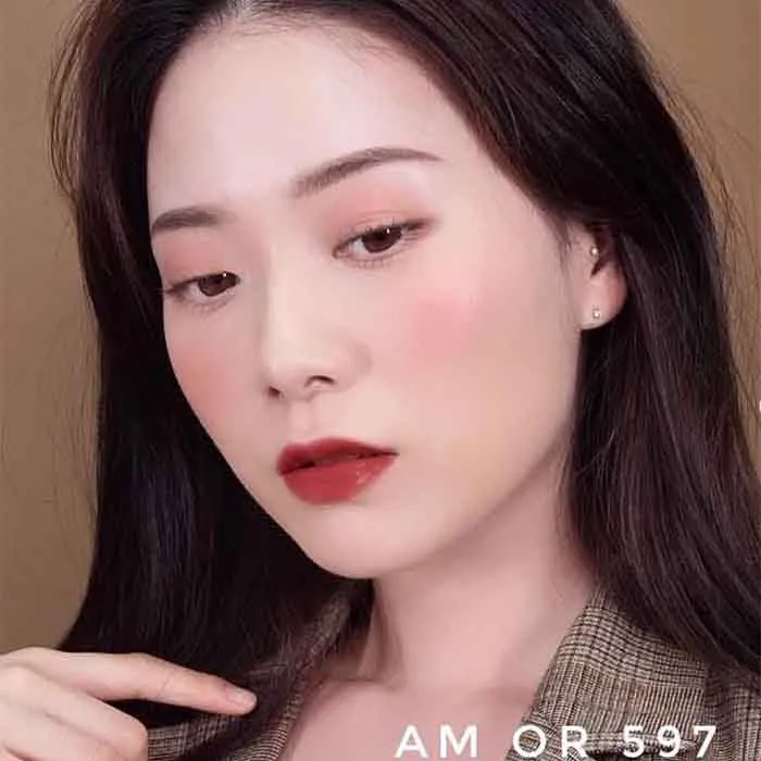 Son Shu Uemura Rouge Unlimited Amplified Matte AM OR 597 Màu Đỏ Cam Đất Vỏ Đen - Son Môi - Vua Hàng Hiệu