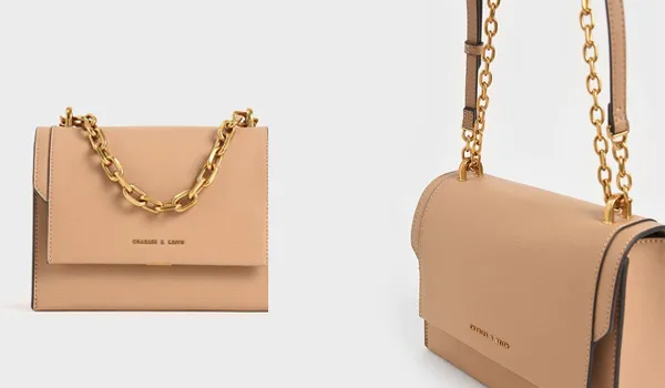 Túi Nữ Charles & Keith CNK Chain Handle Evening Bag CK2-80701061-1 Màu Be