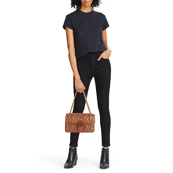 Túi Xách Valentino Antoinetted Leather Shoulder Bag Màu Nâu - Túi xách - Vua Hàng Hiệu