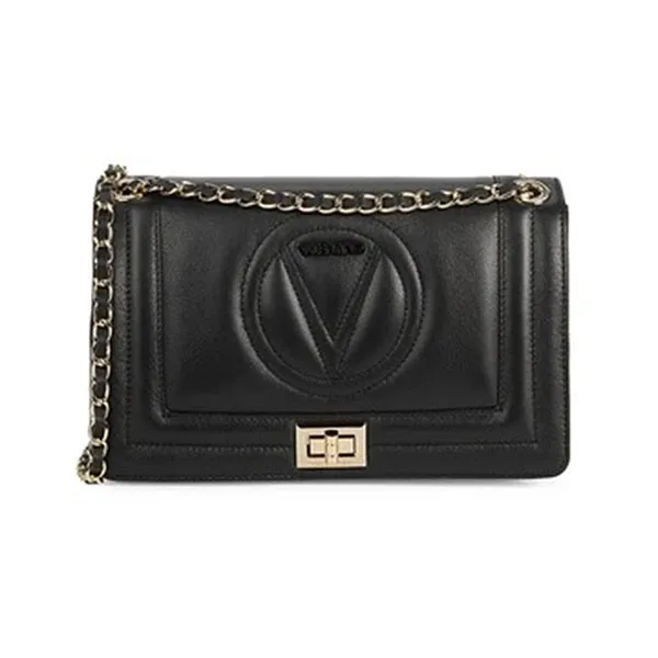 Túi Xách Valentino By Mario Alice Sauvage Leather Shoulder Bag Màu Đen - Túi xách - Vua Hàng Hiệu