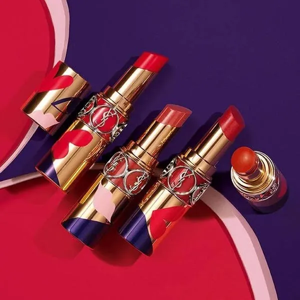 Son Yves Saint Laurent YSL Shine I Love You So Pop 119 Light Me Red Limited Edition Màu Đỏ Berry