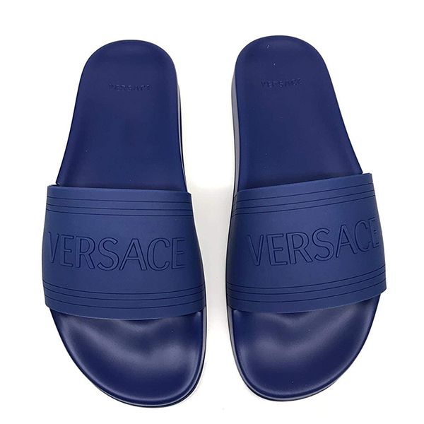 Dép Versace Rubber Slide Sandals Màu Xanh Navy - 2