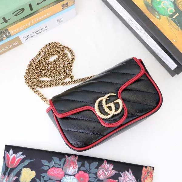 Túi Xách Gucci GG Marmont Super Mini Bag 574969 Màu Đen - Túi xách - Vua Hàng Hiệu