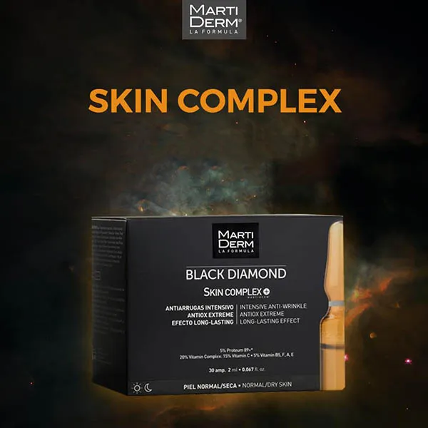 Ampoule Hỗ Trợ Làm Trẻ Hóa Và Làm Sáng Da 5% Proteum 89+, 15% LAA - MartiDerm Black Diamond Skin Complex+ 10 ống x 2ml