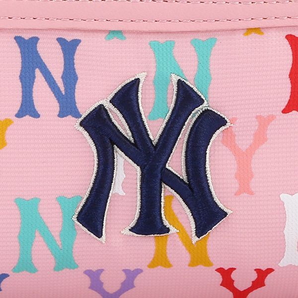 Túi Đeo Hông MLB Monogram Oxford Waist Bag New York Yankees Màu Hồng - 3