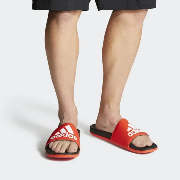 Dép Quai Ngang Adidas Adilette CG Logo F34722 Màu Đỏ - Dép - Vua Hàng Hiệu