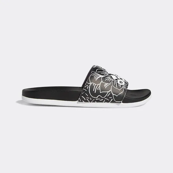Dép Quai Ngang Adidas Adilette Comfort Slides Core Black Purple Tint Màu Đen