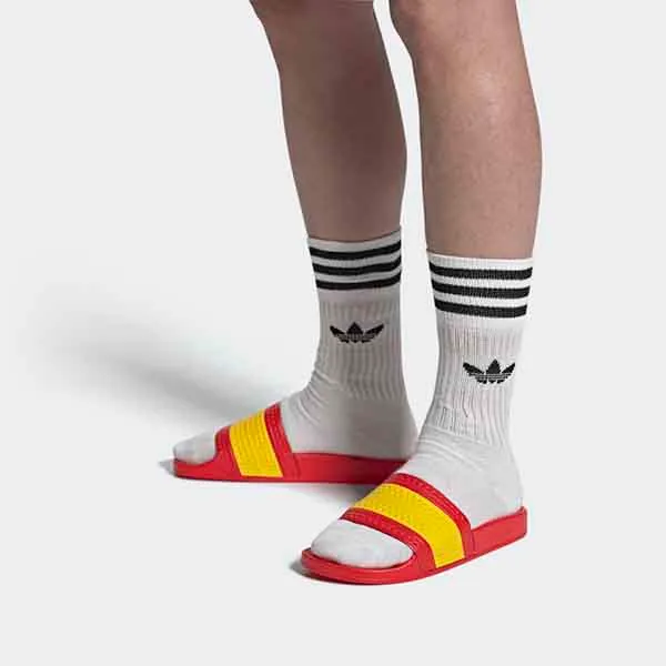 Dép Quai Ngang Adidas Adilette G55382 Màu Đỏ Vàng Size 39 - Dép - Vua Hàng Hiệu