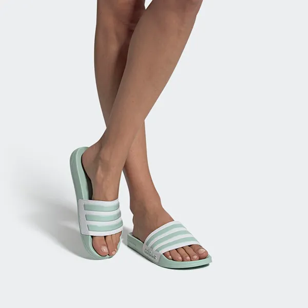 Dép Quai Ngang Adidas Adilette Slides Shower Green Tint Màu Xanh Bạc Hà