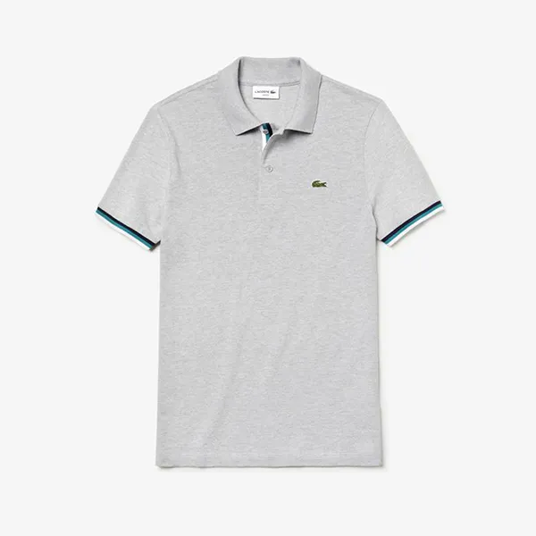 Áo Polo Lacoste Erkek Slim Fit Gri Kısa Kollu Màu Xám Size M - Thời trang - Vua Hàng Hiệu