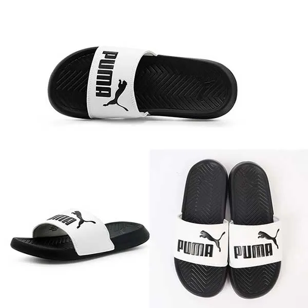 Dép Quai Ngang Puma Popcat 360265-01 Màu Đen Trắng Size 35.5