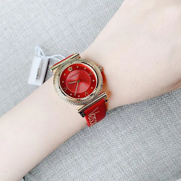 Đồng Hồ Nữ Versace VERE00418 V-Motif Vintage Logo Ladies Watch Màu Đỏ - Đồng hồ - Vua Hàng Hiệu