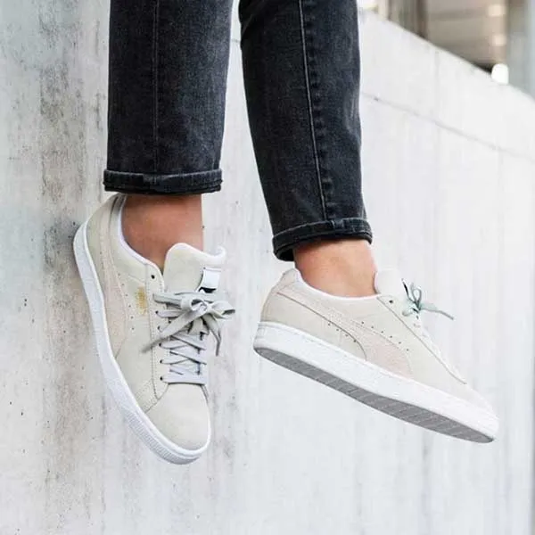 Giày Puma Suede Classic Blue Flower 365347-09 Màu Trắng Xám