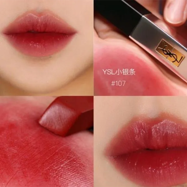 Son Yves Saint Laurent YSL Slim 107 Bare Burgundy Màu Đỏ Gạch