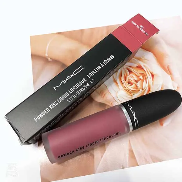 Son Kem Mac Powder Kiss Liquid Lipcolour – 990 More The Mehr-ier Màu Hồng Đất - Son Môi - Vua Hàng Hiệu