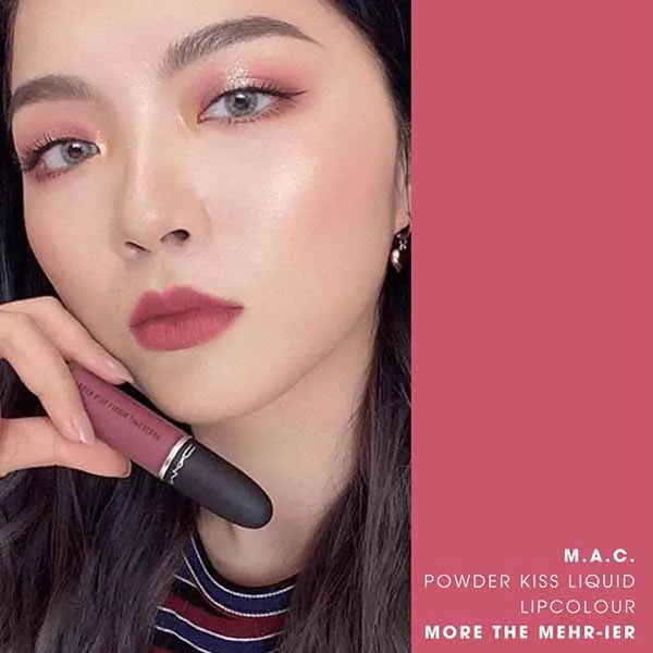 Son Kem Mac Powder Kiss Liquid Lipcolour – 990 More The Mehr-ier Màu Hồng Đất - Son Môi - Vua Hàng Hiệu