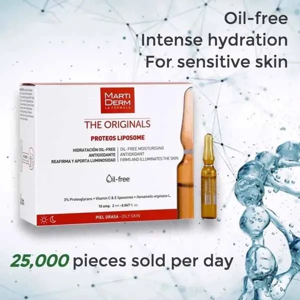 Ampoule Hỗ Trợ Phục Hồi Và Điều Tiết Bã Nhờn MartiDerm The Originals Proteos Liposome 30 ống x 2ml