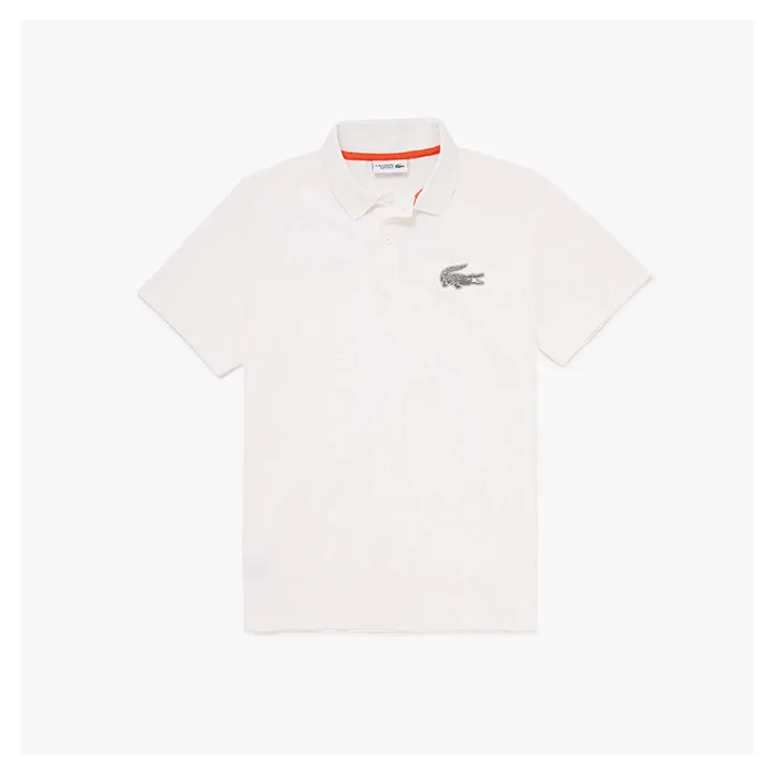 Áo Polo Lacoste Sport Cotton Blend Piqué Polo Shirt Màu Trắng