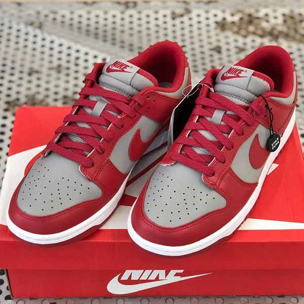 Giày Thể Thao Nike Dunk Low Retro 2021 University Red Grey Màu Đỏ Size 41 1