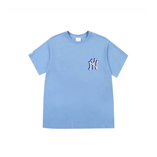 Áo Phông MLB Play Back Pixel Logo Overfit Short Sleeve T-shirt New York Yankees Màu Xanh Nhạt Size XS - 2