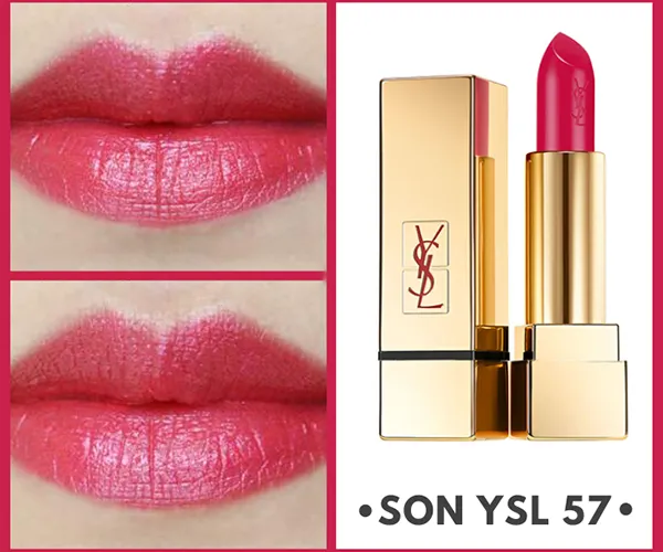 Son Yves Saint Laurent YSL 57 Luminous Pink Màu Đỏ Hồng