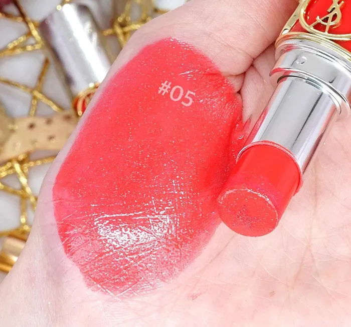 Son Dưỡng Yves Saint Laurent YSL Rouge Volupte Rock’N Shine Màu 05 Rocking Coral Hồng Cam