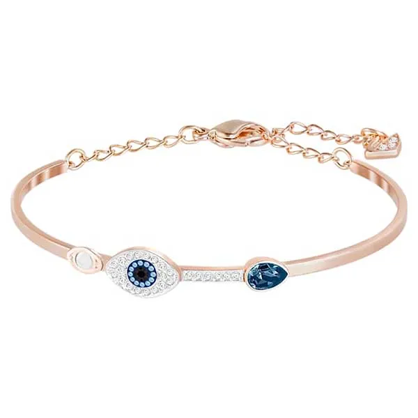 Vòng Đeo Tay Swarovski Symbolic Evil Eye Bangle Blue Mixed Metal Finish