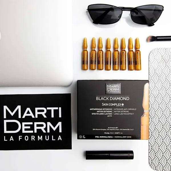 Ampoule Hỗ Trợ Làm Trẻ Hóa Và Làm Sáng Da 5% Proteum 89+, 15% LAA - MartiDerm Black Diamond Skin Complex+ 10 ống x 2ml