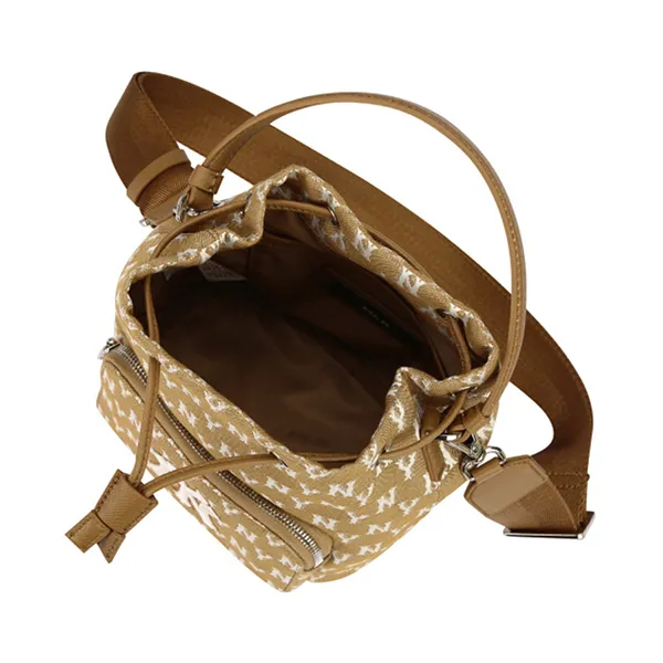 Túi Đeo Chéo MLB Monogram Jacquard Bucket Bag New York Yankees 32BG34111-50B Màu Nâu