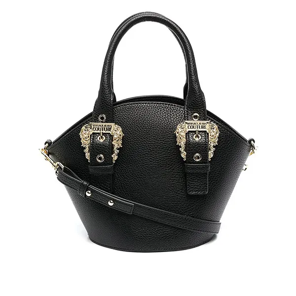 Túi Xách Versace Jeans Couture Baroque-Buckle Bucket Bag Màu Đen