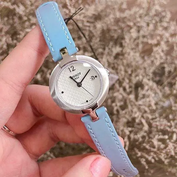 Đồng Hồ Tissot Pinky White Dial Blue Leather Ladies Watch T084.210.16.017.02