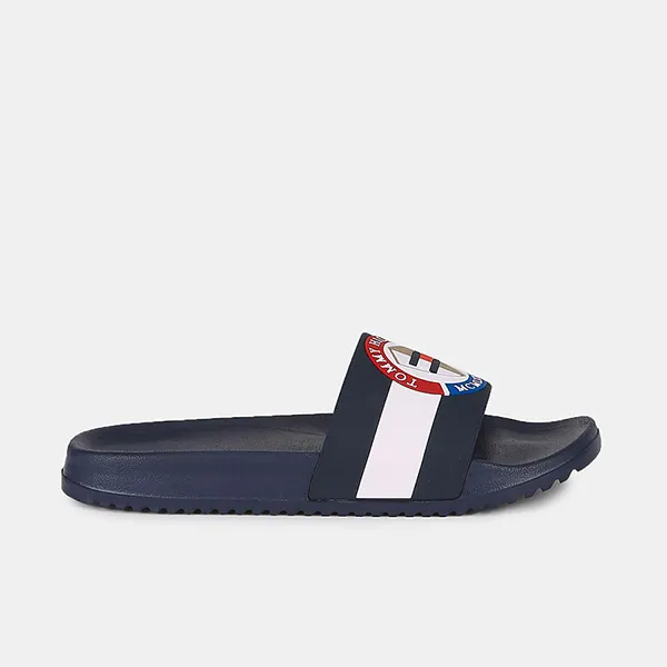 Dép Tommy Hilfiger Men Navy Logo Reboot Slides Màu Xanh Navy