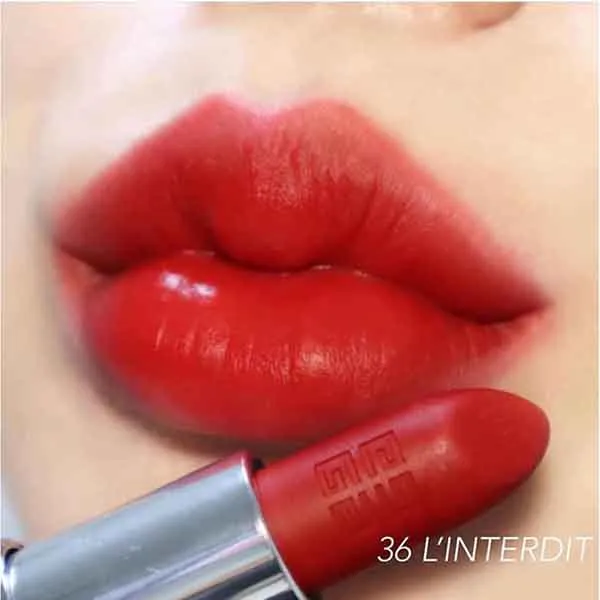 Son Givenchy Le Rouge Deep Velvet Màu 36 L'interdit Đỏ Tươi