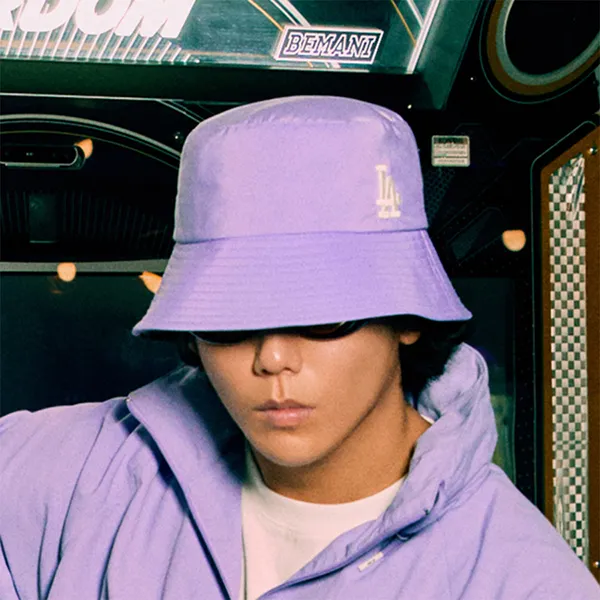 Mũ MLB Seamball Shadow Overfit Bucket Hat La Dodgers 32CPHD111-07V Màu Tím