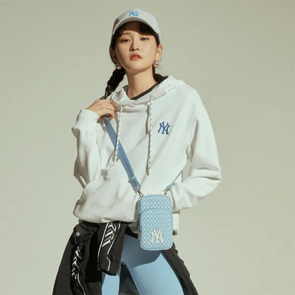 Túi Đeo Chéo MLB Mini Monogram New York Yankees 32BGDK111-50S Màu Xanh Blue