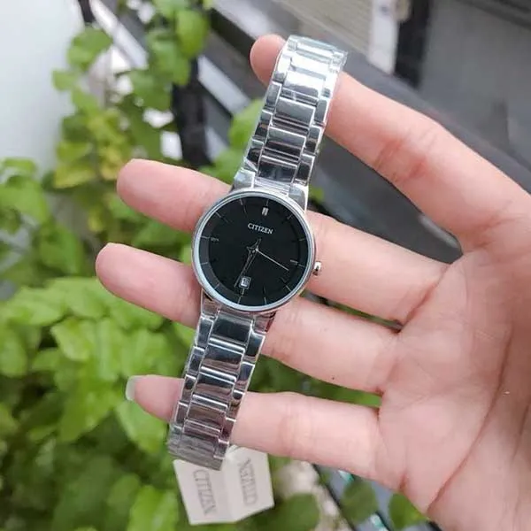 Đồng Hồ Citizen Quartz Black Dial Stainless Steel Ladies Watch EU6010-53E