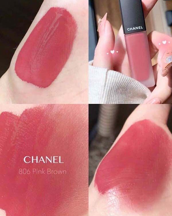 Son Kem Chanel Allure Ink Fusion 806 Pink Brown Màu Hồng Đất - 3