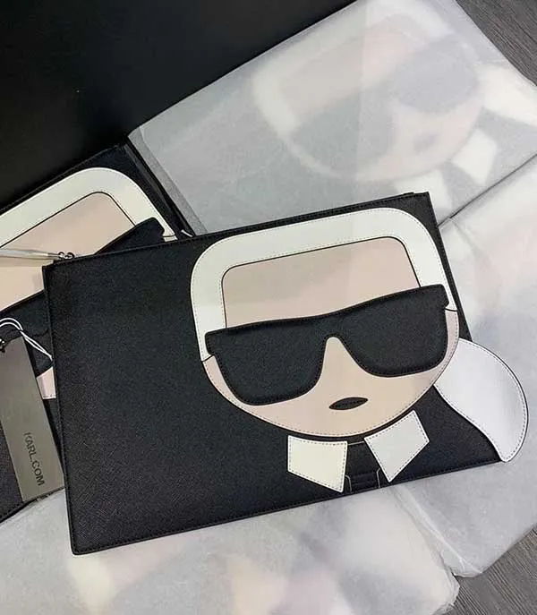 Túi Clutch Karl Lagerfeld K/Ikonic Clutch Bag In Black Size 32 Màu Đen - 1
