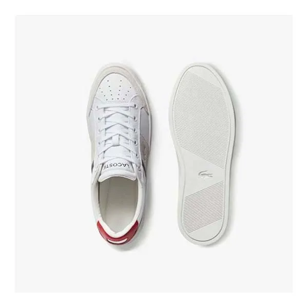 Giày Thể Thao Lacoste Men's Courtline 0120 1 CMA Màu Trắng Gót Đỏ Size 41