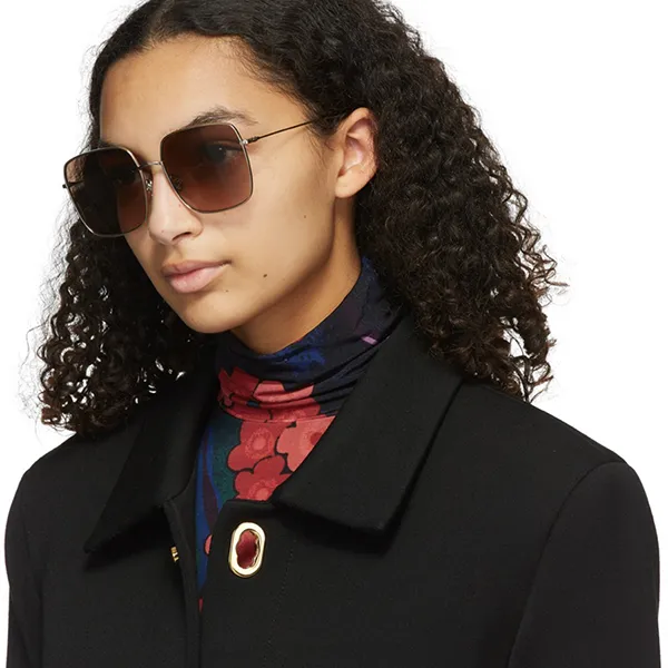 Kính Mát Dior Silver & Brown DiorStellaire1 Sunglasses Màu Nâu - Kính mắt - Vua Hàng Hiệu