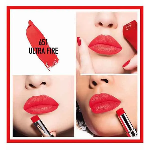 Son Dior 651 Ultra Fire Màu Đỏ Cam – Ultra Rouge Vỏ Đỏ