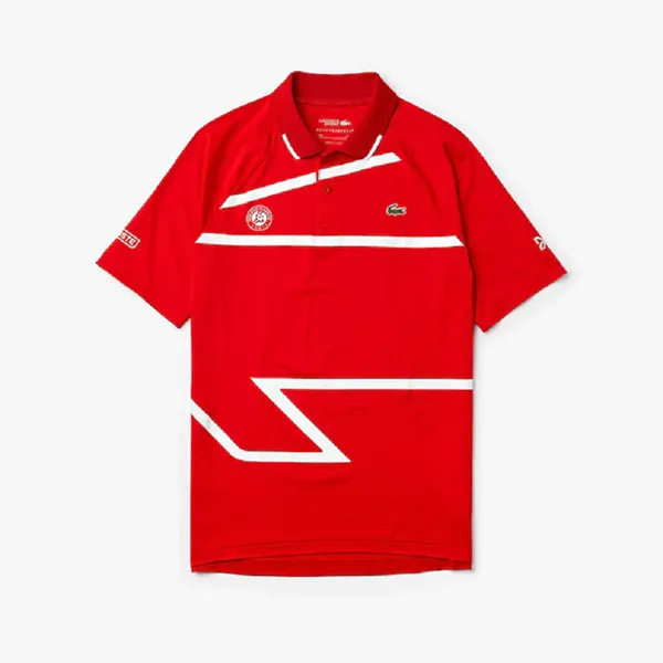 Áo Polo Lacoste Mens Sport Roland Garros x Novak Djokovic Set Red Màu Đỏ Size S