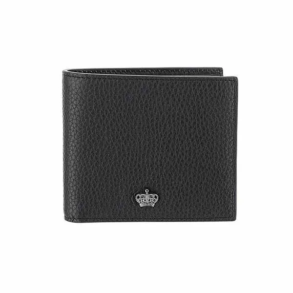 Ví Nam Dolce & Gabbana D&G Bi-Fold Crown Wallet Màu Đen
