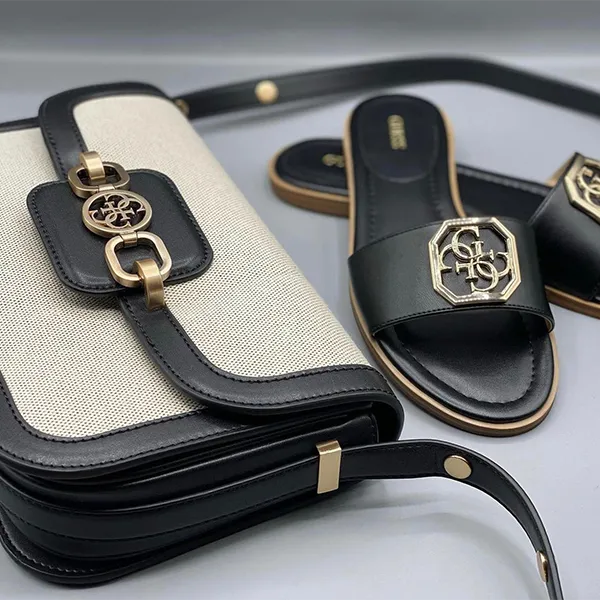 Túi Đeo Vai Guess Hensley Convertible Shoulder Bag Black Multi - Túi xách - Vua Hàng Hiệu