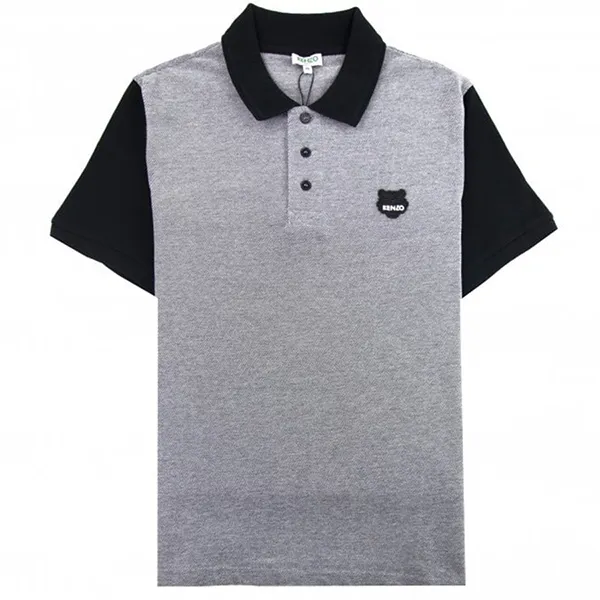 Áo Polo Kenzo Fitted Tiger Polo Shirt Grey Màu Đen Xám