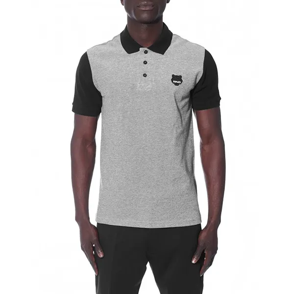 Áo Polo Kenzo Fitted Tiger Polo Shirt Grey Màu Đen Xám